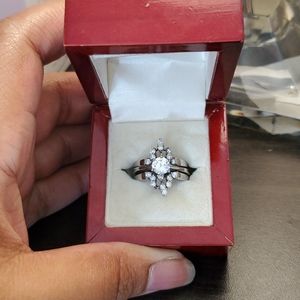 925 Sterling silver Diamond ring with enhancer